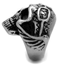 Men Sterling Silver Rings TK2414 Antique Silver Stainless Steel Ring with Epoxy