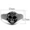 Men Sterling Silver Rings TK2417 Antique Silver Stainless Steel Ring with Epoxy