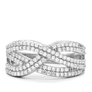 Men Sterling Silver Rings TS008 Rhodium 925 Sterling Silver Ring with CZ