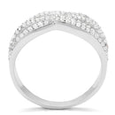 Men Sterling Silver Rings TS008 Rhodium 925 Sterling Silver Ring with CZ