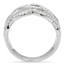 Men Sterling Silver Rings TS010 Rhodium 925 Sterling Silver Ring with CZ