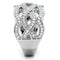 Men Sterling Silver Rings TS010 Rhodium 925 Sterling Silver Ring with CZ