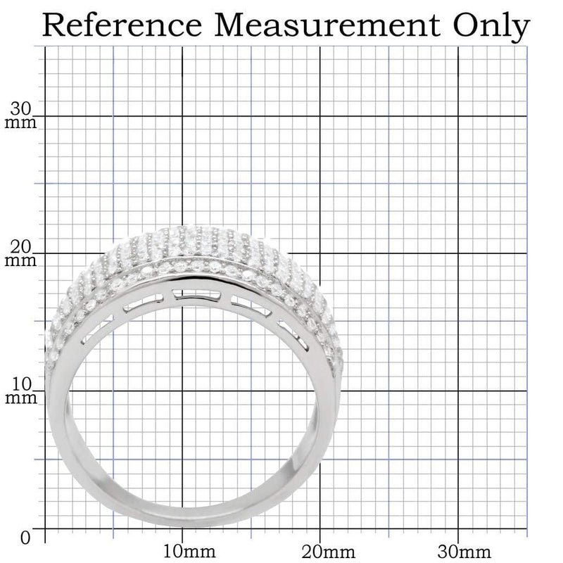 Men Sterling Silver Rings TS012 Rhodium 925 Sterling Silver Ring with CZ