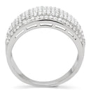 Men Sterling Silver Rings TS012 Rhodium 925 Sterling Silver Ring with CZ