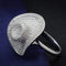 Men Sterling Silver Rings TS015 Rhodium 925 Sterling Silver Ring with CZ