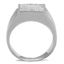 Men Sterling Silver Rings TS214 Rhodium 925 Sterling Silver Ring with CZ