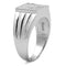 Men Sterling Silver Rings TS214 Rhodium 925 Sterling Silver Ring with CZ