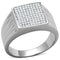 Men Sterling Silver Rings TS214 Rhodium 925 Sterling Silver Ring with CZ