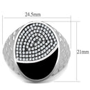 Men Sterling Silver Rings TS216 Rhodium 925 Sterling Silver Ring with CZ