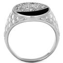 Men Sterling Silver Rings TS216 Rhodium 925 Sterling Silver Ring with CZ