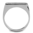 Men Sterling Silver Rings TS217 Rhodium 925 Sterling Silver Ring with CZ