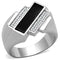 Men Sterling Silver Rings TS218 Rhodium 925 Sterling Silver Ring with CZ