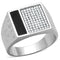 Men Sterling Silver Rings TS219 Rhodium 925 Sterling Silver Ring with CZ
