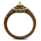 Mens Engagement Rings TK2838 Coffee light Stainless Steel Ring & CZ