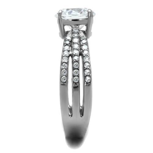 Mens Engagement Rings TK2862 Stainless Steel Ring with AAA Grade CZ