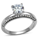 Mens Engagement Rings TK2864 Stainless Steel Ring with AAA Grade CZ