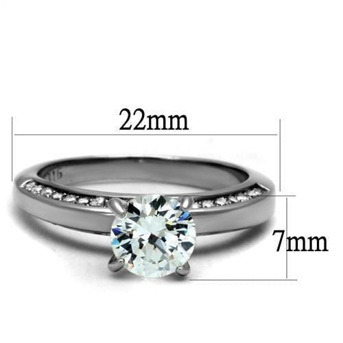 Mens Engagement Rings TK2864 Stainless Steel Ring with AAA Grade CZ