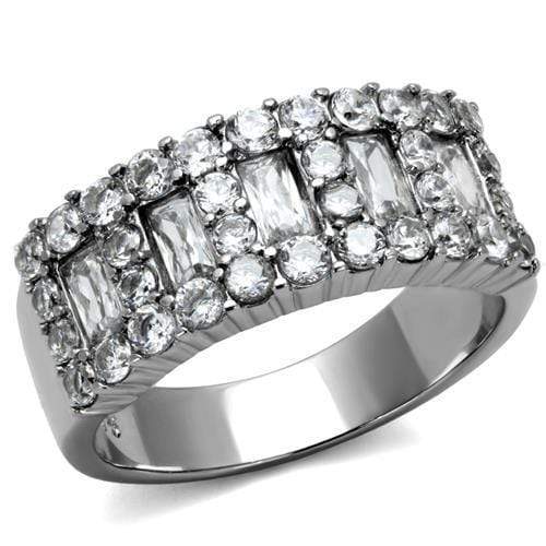 Mens Engagement Rings TK2866 Stainless Steel Ring with AAA Grade CZ