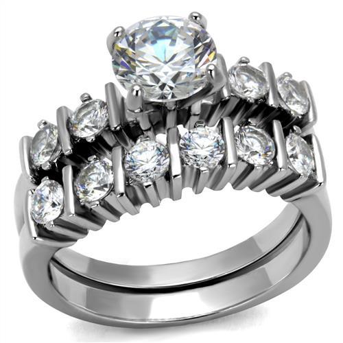 Mens Engagement Rings TK2869 Stainless Steel Ring with AAA Grade CZ