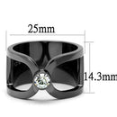 Mens Engagement Rings TK2897 Stainless Steel Ring with Top Grade Crystal