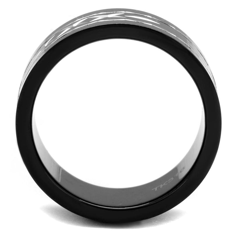 Mens Engagement Rings TK2928 Two-Tone Black - Stainless Steel Ring