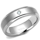 Silver Jewelry Rings Mens Engagement Rings TK2934 Stainless Steel Ring with AAA Grade CZ Alamode Fashion Jewelry Outlet