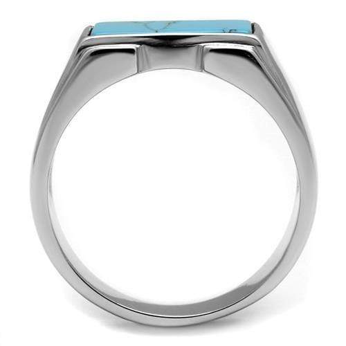 Mens Engagement Rings TK3000 Stainless Steel Ring with Synthetic