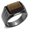 Mens Engagement Rings TK3001 Light Black Stainless Steel Ring