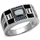 Mens Engagement Rings TK3002 Stainless Steel Ring with CZ