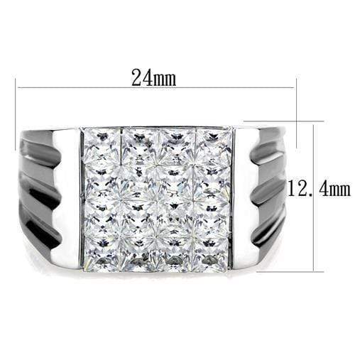 Mens Fashion Rings TK1803 Stainless Steel Ring with AAA Grade CZ