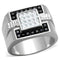 Mens Fashion Rings TK1809 Stainless Steel Ring with Top Grade Crystal