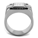 Mens Fashion Rings TK1809 Stainless Steel Ring with Top Grade Crystal