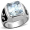 Silver Jewelry Rings Mens Fashion Rings TK1813 Stainless Steel Ring with AAA Grade CZ Alamode Fashion Jewelry Outlet