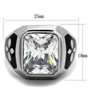 Mens Fashion Rings TK1813 Stainless Steel Ring with AAA Grade CZ