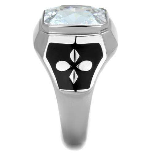 Silver Jewelry Rings Mens Fashion Rings TK1813 Stainless Steel Ring with AAA Grade CZ Alamode Fashion Jewelry Outlet