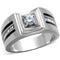 Mens Fashion Rings TK1814 Stainless Steel Ring with AAA Grade CZ