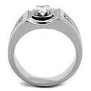 Mens Fashion Rings TK1814 Stainless Steel Ring with AAA Grade CZ