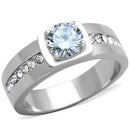 Mens Fashion Rings TK1816 Stainless Steel Ring with AAA Grade CZ