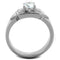 Silver Jewelry Rings Mens Fashion Rings TK1817 Stainless Steel Ring with AAA Grade CZ Alamode