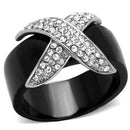 Mens Fashion Rings TK1839 Two-Tone - Stainless Steel Ring with Crystal