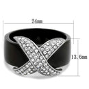 Mens Fashion Rings TK1839 Two-Tone - Stainless Steel Ring with Crystal