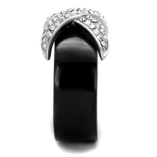 Mens Fashion Rings TK1839 Two-Tone - Stainless Steel Ring with Crystal