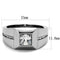 Mens Fashion Rings TK1916 Stainless Steel Ring with AAA Grade CZ