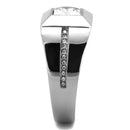Mens Fashion Rings TK1916 Stainless Steel Ring with AAA Grade CZ