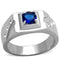 Mens Fashion Rings TK1929 Stainless Steel Ring with Synthetic