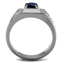 Silver Jewelry Rings Mens Fashion Rings TK1929 Stainless Steel Ring with Synthetic Alamode Fashion Jewelry Outlet