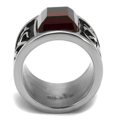 Mens Fashion Rings TK1964 Stainless Steel Ring with Synthetic in Siam