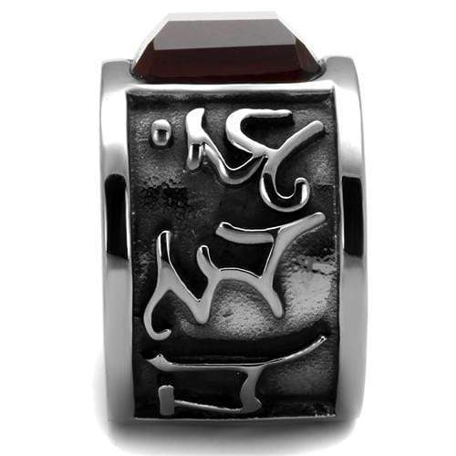 Mens Fashion Rings TK1964 Stainless Steel Ring with Synthetic in Siam