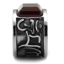 Mens Fashion Rings TK1964 Stainless Steel Ring with Synthetic in Siam