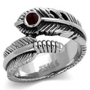 Mens Fashion Rings TK1967 Stainless Steel Ring with Crystal in Siam